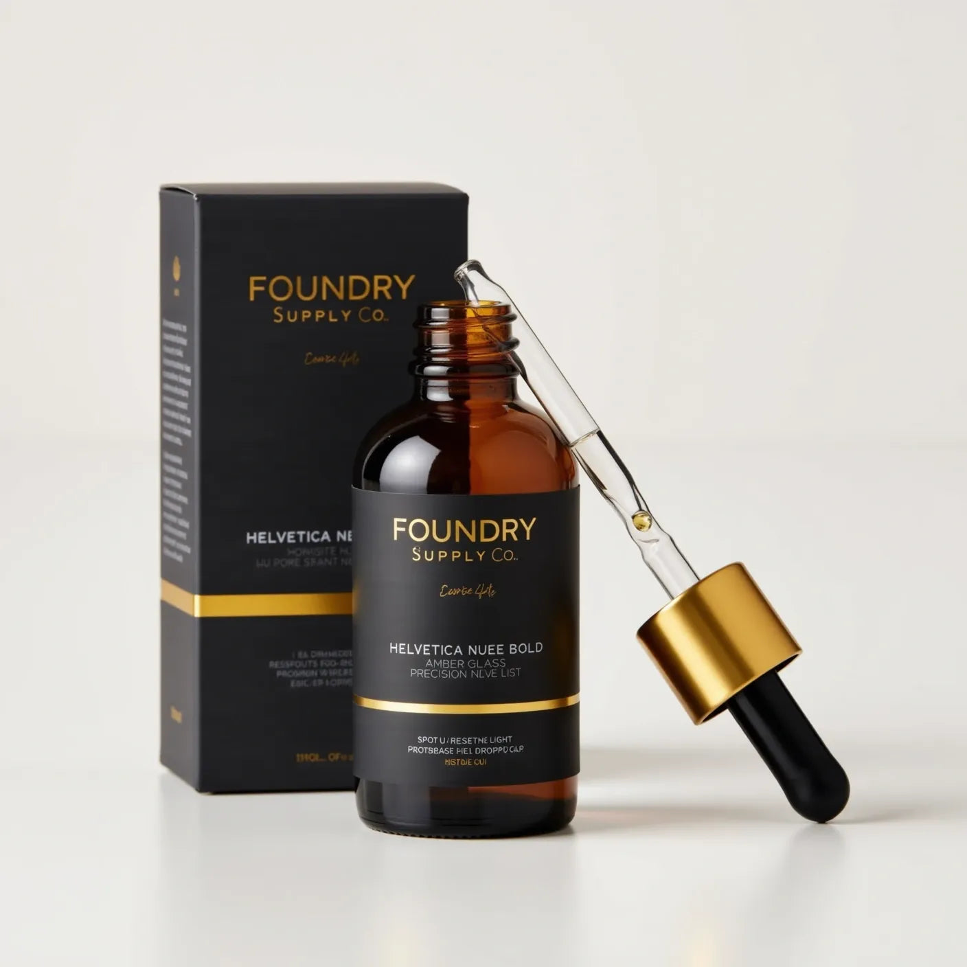 Amber Glass Dropper Bottle - with Pipette